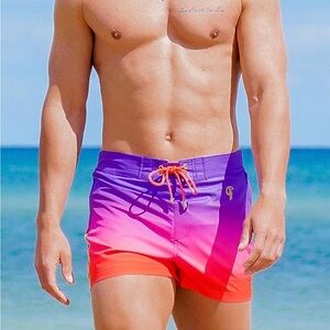 Tucann Faded Crimson v2 Swim Trunks w/built in Compression Liner Men’s Large NWT